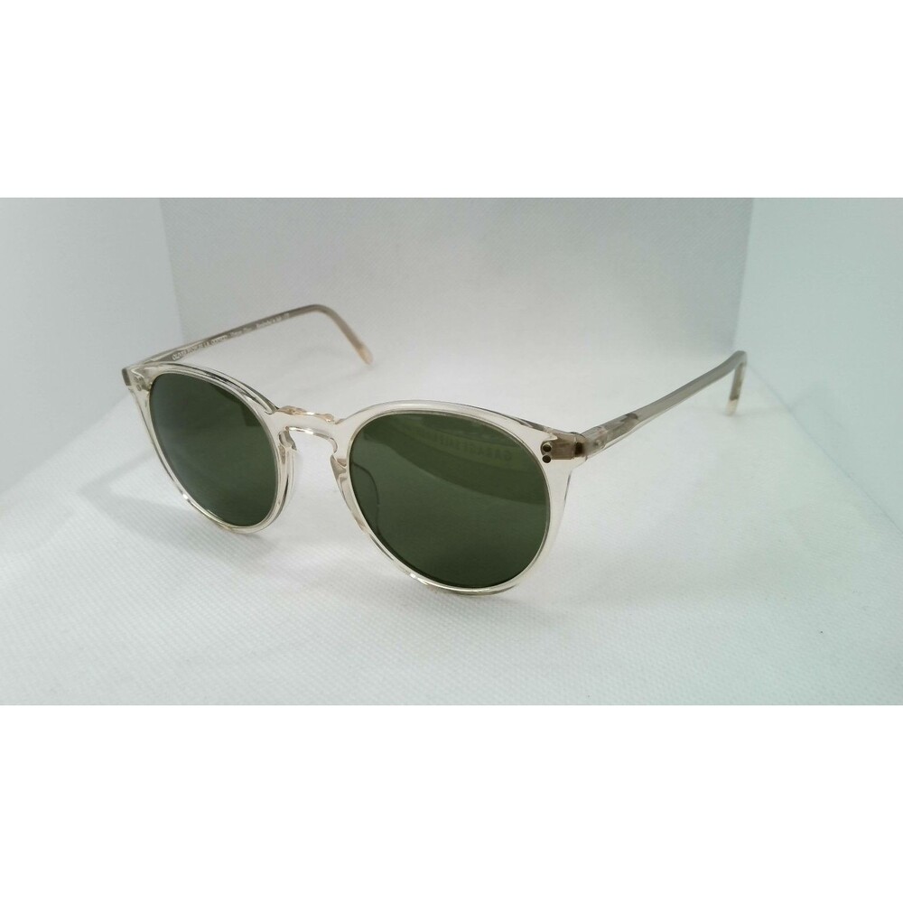 Oliver Peoples O'Malley Sun OV5183S Buff Frame Green Vtg Glass Lens Sunglasses